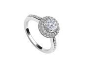 Fine Jewelry Vault UBJ8562AGCZ CZ Engagement Ring Sterling Silver 1.25 CT CZs