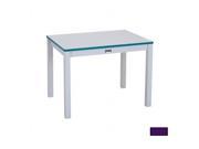 RAINBOW ACCENTS 57614JC004 RECTANGLE TABLE 14 in. HIGH PURPLE