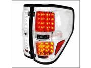 Spec D Tuning LT F15009CLED TM LED Tail Lights for 09 to 12 Ford F150 Chrome 7 x 16 x 30 in.