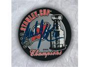AJ Sports World HOLB135052 BOBBY HOLIK New Jersey Devils Autographed 2000 Stanley Cup Hockey Puck