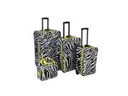 Fox Luggage F105 LIME ZEBRA 4 piece Lime Zebra Luggage Set