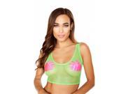 Roma Costume T3261 Lime O S Sheer Top with Vinyl Hands Lime One Size