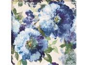 Tangletown Fine Art w17666 Indigo Floral Gallery Wall Art Blue 30 x 30 x 1.5 in.