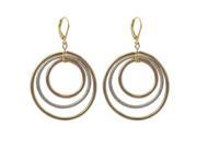 Dlux Jewels Brass Tri Color Open Circles with Earrings