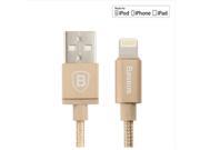 Baseus S IP6G 1496J AntiLa Series Simple Version MFI Metal Head 8 Pin to USB Data Charger Cable Gold