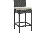East End Imports EEI 1957 CHC BEI Sojourn Outdoor Patio Bar Stool Antique Canvas Beige