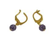 Dlux Jewels 6m asst Gold Filled Shambella Ball Hoop Earrings