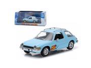 Greenlight 86306 1977 AMC Pacer Light Blue with Flames Greenlight Exclusive 1 43 Diecast Model Car