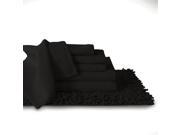 Baltic Linen Belvedere 100 Percent Cotton Towel Rug Set Black 7 Piece