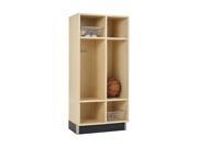 DWI CC 4815 51M 16 Equal Openings Cubby Cabinet Maple