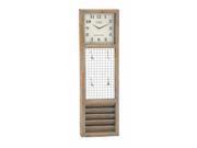 Benzara 42519 Wood Metal Wall Memo Clock