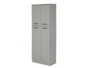 South Shore 10104 Axess 4 Door Storage Pantry Soft Gray