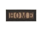 Woodland 20413 Rustic Wood Metal Wall Hook Assorted with the word Home