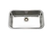 Houzer STL 3600 1 18 Gauge Eston Series Undermount Stainless Steel Large Single Bowl Kitchen Sink