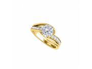Fine Jewelry Vault UBNR84671Y14D Split Shank Natural Diamond Ring in 14K Yellow Gold
