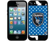 Coveroo San Jose Earthquakes Polka Dots Design on iPhone 5S and 5 New Guardian Case