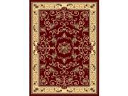 Rugs America 21331 3 ft. 11 in. x 5 ft. 3 in. New Vision Souvanerie Red Rectangular Area Rug