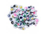 Wiggle Eyes Round Asst Sizes Colors 100Ct
