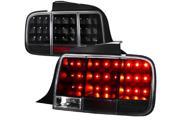 Spec D Tuning LT MST05JMLED SQ TM 05 09 Ford Mustang Sequential LED Tail Light for 05 to 09 Ford Mustang Black 21 x 22 x 26 in.