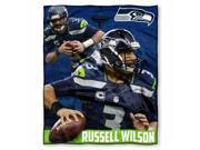 Northwest NOR 1PLY575000023RET Seattle Seahawks NFL Russell Wilson Silk Touch Throw 50 x 60 in.
