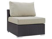 East End Imports EEI 1910 EXP BEI Convene Outdoor Patio Armless Espresso Beige