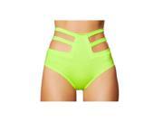 Roma Costume SH3321 Lime S M Solid High Waisted Strapped Shorts Lime Small Medium