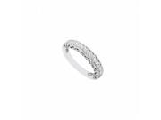 Fine Jewelry Vault UBW622BW14DRS5 14K White Gold Diamond Wedding Band 0.50 CT Size 5