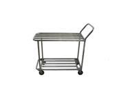 Prairie View WUC2024 Welded T Bar Aluminum Utility Carts with 2 Tier 41 x 30 x 20 in.