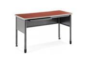 OFM 66151 CHY Mesa Series Standing Height Training Table Desk with Drawers 27.75 x 59 in. Cherry