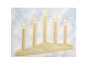 NorthLight 5 Light Christmas Candolier With Candles On Holly Berry Bell Base Candle Lamp