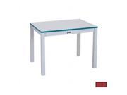 RAINBOW ACCENTS 57614JC008 RECTANGLE TABLE 14 in. HIGH RED