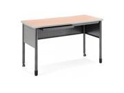 OFM 66151 MPL Mesa Series Standing Height Training Table Desk with Drawers 27.75 x 59 in. Maple