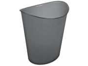 Sterilite 10311H06 6 Pack 3 Gallon Gray Tint Oval Wastebasket 11.75 x 9.5 x 12.63 in.
