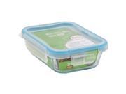 World Kitchen 1112403 6 Cup Glass Rectangle With Plastic Lid Pack Of 2