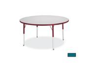 RAINBOW ACCENTS 6488JCT005 KYDZ ACTIVITY TABLE ROUND 36 in. DIAMETER 11 in. 15 in. HT GRAY TEAL