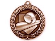 Simba WAM901B 1.75 in. Wreath Medallion Baseball Bronze
