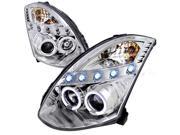 Spec D Tuning LHP G35032 TM Chrome Housing Projector Headlight for 03 to 05 Infiniti G35 10 x 27 x 27 in.