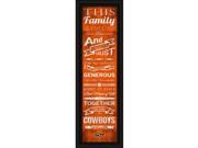 Oklahoma State Cowboys Family Cheer Print 8 x24