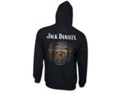 Tees Jack Daniels Mens Barrel Hoodie Black 3XL