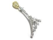 Dlux Jewels Two Tone 925 Cubic Zirconia Pin