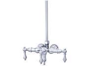 World Imports 164569 Triple Handle Tub Filler with Metal Lever Handles Chrome