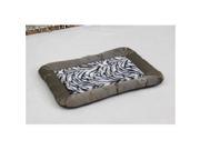 NorthLight Zebra Faux Synthetic Fur Waterproof Oxford Pet Sleeper Bed Medium Luxurious Black