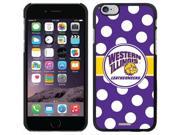 Coveroo Western Illinois Polka Dots Design on iPhone 6 Microshell Snap On Case