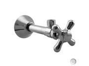 Westbrass D1112X 50 Angle Stop with .5 in. Copper Sweat and Cross Handle Powder Coat White