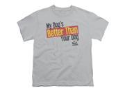 Trevco Ken L Ration Better Than Short Sleeve Youth 18 1 Tee Silver Large