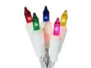 NorthLight Battery Operated Multi Color Mini Christmas Lights White Wire Set Of 20