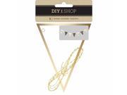 American Crafts 370898 DIY Shop 3 Banner Kit White With Gold