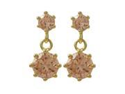 Dlux Jewels Gold Plated Sterling Silver Cubic Zirconia Earrings