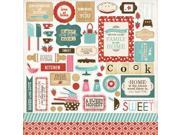 Echo Park Paper HSH47014 Home Sweet Home Cardstock Stickers 12 x 12 in. Elements