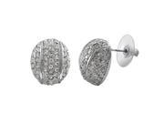 Dlux Jewels Silver Crystal Post Earrings